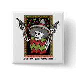 Dia de los Muertos button