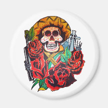 dia de los muertos fridge magnet