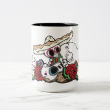 dia de los muertos mariachi mug