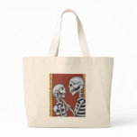 Dia de los muertos skeletons in love tote bag