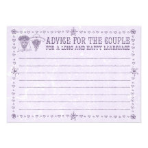Dia de los Muertos Wedding Advice Cards