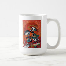 Dia de Muertos Musical Skeleton Band Mug