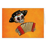 Dia de Muertos Skeleton Musician Greeting Card
