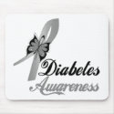 Diabetes Awareness Butterfly mousepads