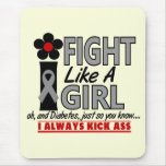 Diabetes Fight Like A Girl 1.2 Mousepads