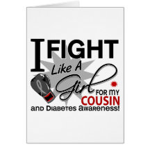 Diabetes Fight Like A Girl Cousin 11 Cards