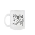 Diabetes Fight Like A Girl - Retro Girl Coffee Mugs