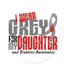 Diabetes I WEAR GREY FOR MY DAUGHTER 6.2
