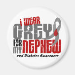 Diabetes I WEAR GREY FOR MY NEPHEW 6.2 Fridge Magnets
