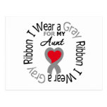 Diabetes I Wear Grey Ribbon For My  Aunt Postcards