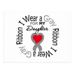 Diabetes I Wear Grey Ribbon For My Daughter Post Card