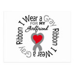Diabetes I Wear Grey Ribbon For My Girlfriend Postcard