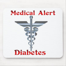 Diabetes  Medical Alert Mousepad