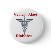Diabetes Medical Alert Silver Rod & Snakes Pins