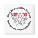 Diabetes Survivor Tribal Ribbon magnets