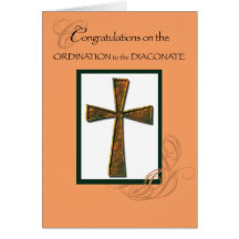 Diaconate Ordination Congratulations Cross, Deacon Cards