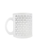 Diagonal black & white spectrum pattern mug