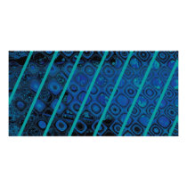 Diagonal Blues Photo Card Background