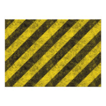 Diagonal Construction Hazard Stripes Invitations