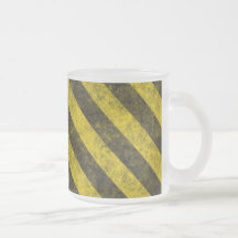 Diagonal Construction Hazard Stripes Mugs