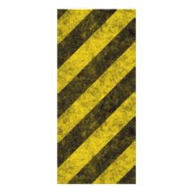 Diagonal Construction Hazard Stripes Personalised Rack Card