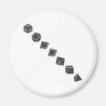 Diagonal Dice (Dark) Refrigerator Magnets