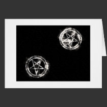 Diagonal Inverted Pentagrams cards