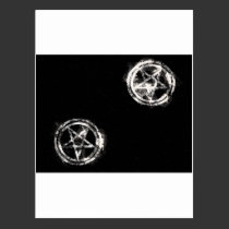 Diagonal Inverted Pentagrams postcards