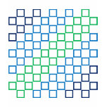 Diagonal stripe colour spectrum pattern (navy) t-shirts