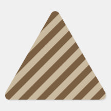 Diagonal Stripes - Khaki and Dark Brown Stickers