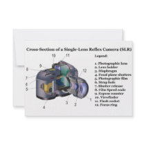 Diagram of a Single Lens Reflex Camera SLR Custom Announcement