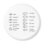 Diagram of Common Electrical Circuit Elements Refrigerator Magnet