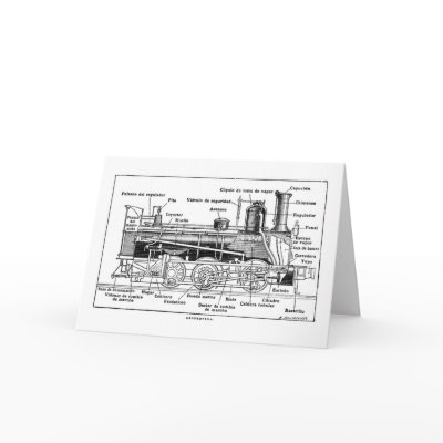 Diagram of Steam Engine Card by postcardsfromtheedge