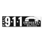 Dial 911 Police Sticker 9 bumper stickers