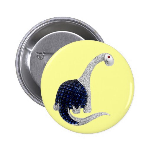 Diamond and Emerald Dinosaur Pins