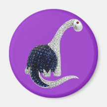 Diamond and Emerald Dinosaur Refrigerator Magnets
