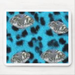 diamond and leopard scene mouse mats
