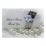 Diamond and Pearls Wedding Flat Thank You Note Announcements