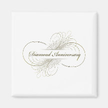 Diamond anniversary fridge magnets