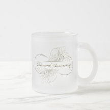 Diamond anniversary frosted mug