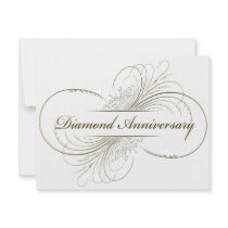 Diamond anniversary personalized invitation