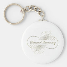 Diamond anniversary key chain