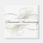 Diamond anniversary refrigerator magnet