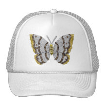 Diamond Butterfly Print Mesh Hat