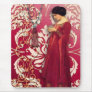 Diamond Damask, FASCINATION in Red & Pink Mousepads
