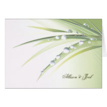 Diamond Dew  Drops Wedding Vow Renewal Card