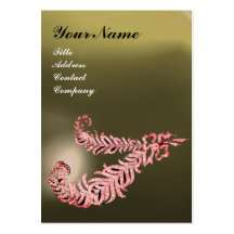 DIAMOND FEATHERS MONOGRAM Pink Grey Agate Business Card Templates