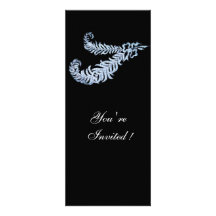 DIAMOND FEATHERS PERSONALIZED INVITES
