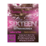 Diamond Glow Sweet Sixteen VIP Pass [Pink Brown] flyers