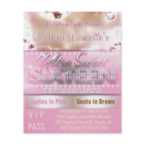 Diamond Glow Sweet Sixteen VIP Pass [Pink Champ] Full Colour Flyer